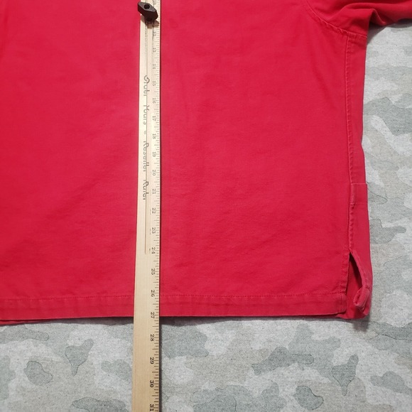 Eddie Bauer Jacket Womens Medium Red Long Sleeve Canvas Big Snap - Picture 8 of 9